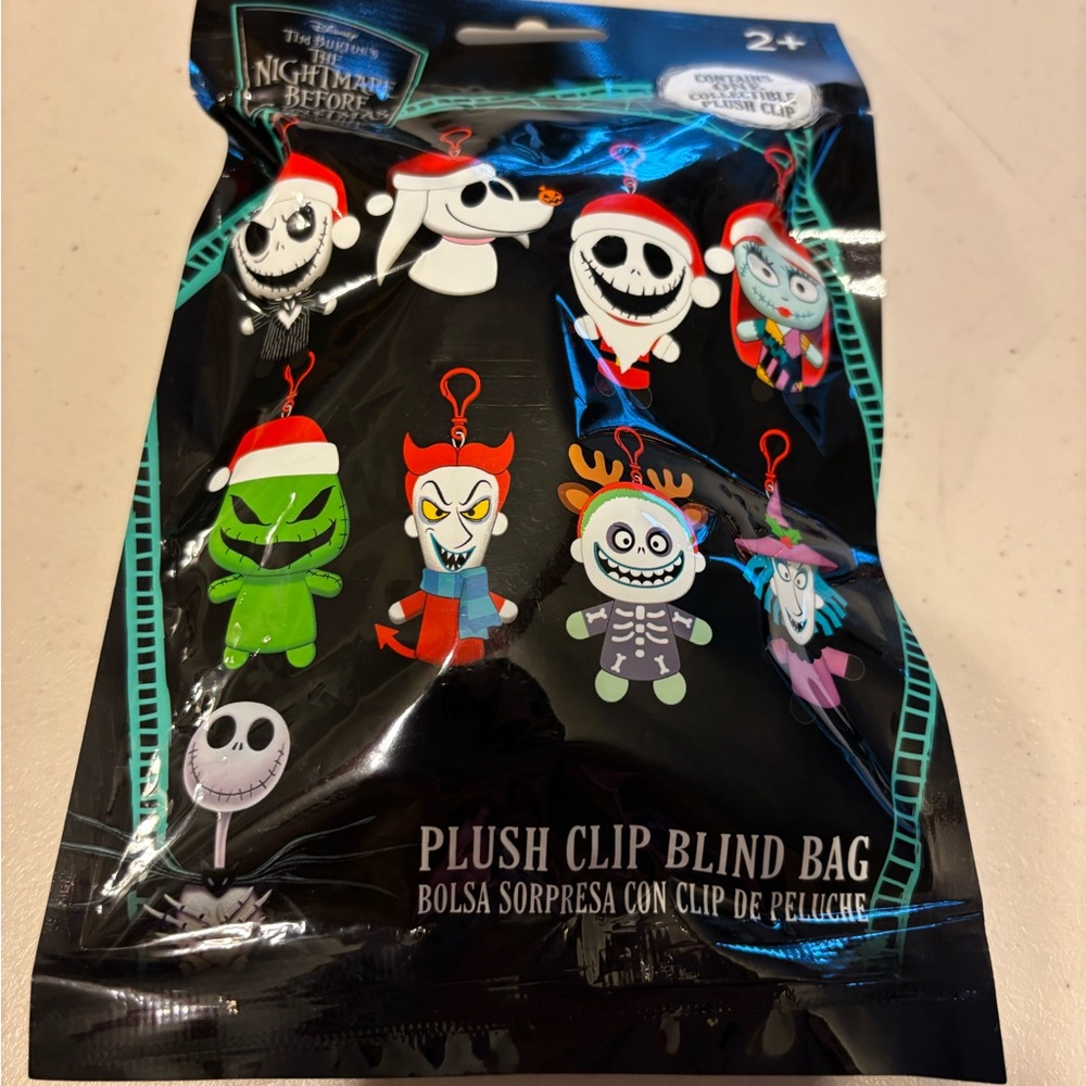 Disney Nightmare Before Christmas Plush Clip Bag - Multicolor